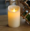 Battery Operated Flicker Real Wax LED Candle with Dancing Flame/ Swing flame Simulated wax LED candle light