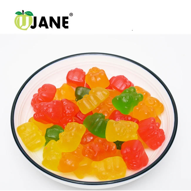 Bear shape fruity flavour jelly gummy soft candy