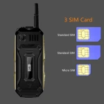 Best outdoor cellphone!!P20 2.4 inch 3 sim card 4000mah battery GSM network power bank mobile phone with TV function