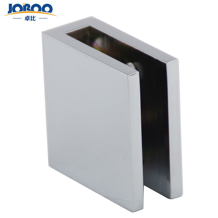 Best selling high quality brass 0 degree wall mount frameless shower screen fixed glass clamp clip for glass panel