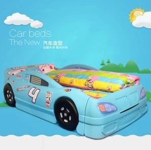 Best Selling Personal Style Funiture Bed Kindergarten Fashion Cartoon Racing Car Boy Girl Plastic Children&#039;s Car Bed