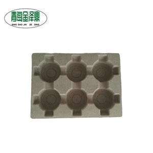 Best selling products molded pulp wine bottle cardboard packaging tray