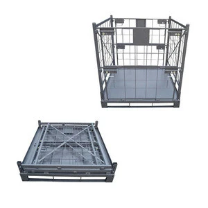 Best supplier heavy duty collapsible steel metal storage pallet mesh cage