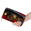 Black Art African American Girls Women Wallet Pu Leather Pouch Fashion Zipper Purse for Gift Handbags MOQ 1