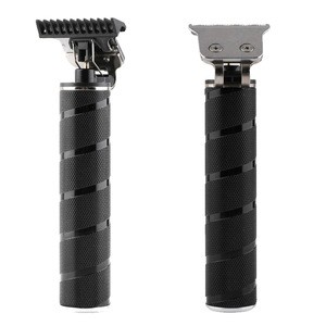 black USB rechargeable waterproof T blade hair trimmer