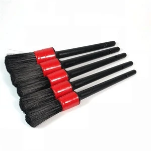 Boar Hair Bristles Car Auto Detailing Brush Set for Cleaning Wheel Rim Carpet Dashboard Washing TOOL Brushes