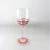 Import Borosilicate Glass Red Stripe Goblet from China