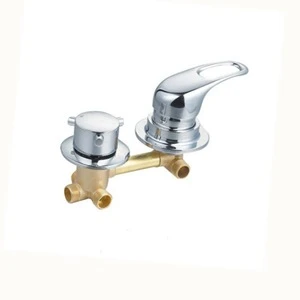 Brass Wall Mounted Bath Faucet Mixer 4 Way Shower Diverter Valve Mixer Faucet