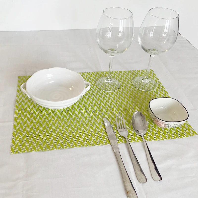 Breathable high quality polyester pvc mesh teslin fabric for placemat