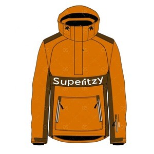 Breathable outdoor wholesale sustainable half zipper pullover man ski snowboard jacket