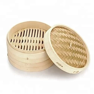 Bulk Portable Hot Sell Chinese Dim Sum Rice Egg Basket Bamboo Steamer