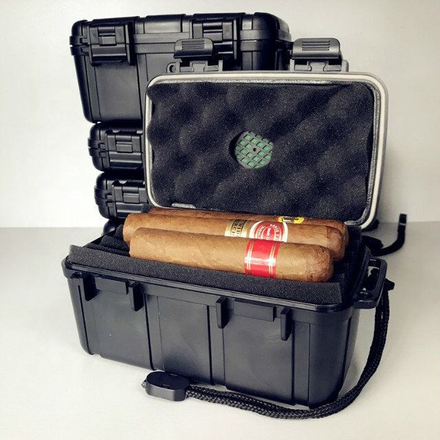 C6002 Waterproof Cigar Humidor Travel Case Mini 10ct