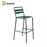 cafe chair hotel modern restaurant aluminum upholstered modern high back dining chairs
