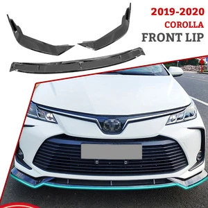 Car Front Bumper Lip Body Kits pp material carbon fiber Front protection for corolla2020