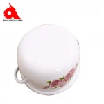 Cast Iron Cookware Mini Enamel Hot Soup Pots With Decal