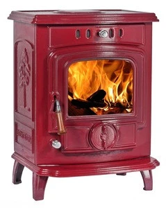 cast iron wood burning fuel saving stove, classical fireplace