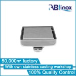Casting body stainless steel linear floor drain 100*100mm bathroom shower washing machine stainless steel floor drain