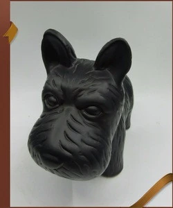 Ceramic piggy ceramic piggy bank dog money box with black hat