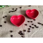Ceramic Small Decorative Dish Small White Ceramic Dishes Dish Peach Heart Japanese And Korean Sauce Vinegar Seasoning Peach