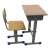 Import cheap comfortable kid wood school desk and chair set from China