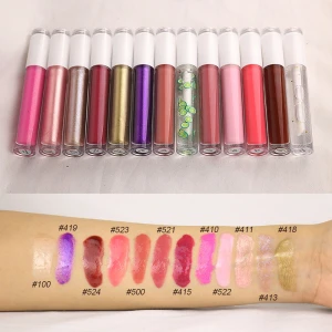 Cheap Factory low moq on with wholesale price glitter lip gloss