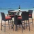 Import Cheap Outdoor Synthetic Rattan Bar Furniture Poly Rattan Wicker Teak Table Top Bar Stool Set from China