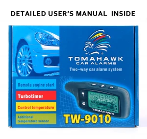 cheapest 2-way car alarm remote control security engine starter car alarm system Two way TOMAHAWK TZ-9010 alarm system