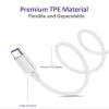 Cheapest Price Type C Cable 5A For Huawei USB Cable Super Fast Charging Data Cord Charger Cable For Huawei For Xiaomi