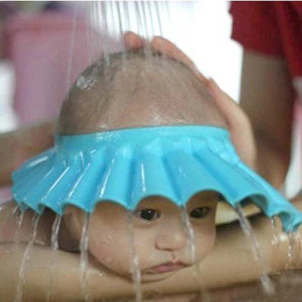 Children Bathing Shower Cap Hat Kids safe Shampoo Shower Bathing Bath Protect Soft Cap Hat For Baby Wash Hair Shield Bebes