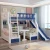 Import children bunk bed modern luxury new design solid wood bunk bed with desk and slide from China