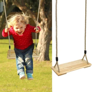 Children Swing Chair with PE Rope Wooden Board Seat High Quality Anticorrosion Swing for Adults Children Patio Swings