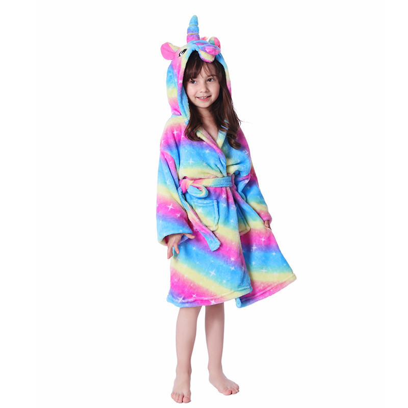 Buy Children Towel Beach Baby Bath Robe Animal Rainbow Unicorn Hooded