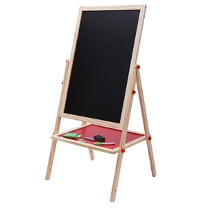 Children&#39;s early education color magnetic color wooden drawing board easel writing board bracket can be lifted and lowered