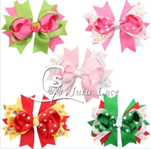 Childrens hair and colorful ribbon clip dovetail Festival Hair Barrettes wholesale