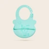 China factory supply BPA free easily wide  clean Soft Waterproof Silicone Baby Bib with Food Catcher Baby Silicone Bib
