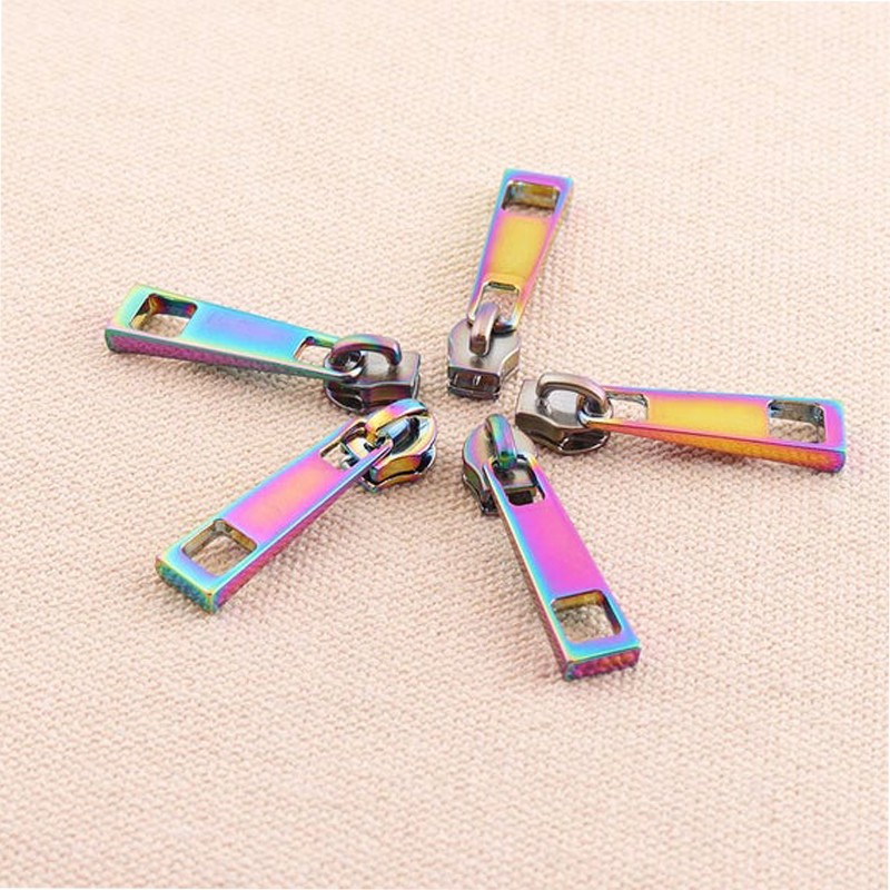 China Factory Supply Good Price Custom Logo Metal Rainbow Zipper Slider