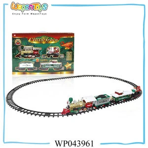 christmas musical and light remote control electrical power animated train toys plastic old toy train
