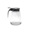 Chrome Plating Zinc Alloy Top Cone Glass Honey Jar Syrup Dispenser