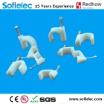Circle Nail Clip Type and PP,PE,STEEL NAIL Material square cable clip