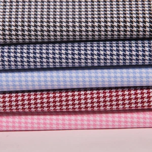 classic houndstooth 100 cotton shirts men and women Egyptian long-staple cotton yarn dyed fabric
