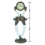 Classic Retro Clock, European Style Vintage Silent Desk Alarm Clock Non Ticking Quartz Movement Battery Operated BP727