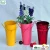 Import classical large size tall colored painting metal flower vases from China