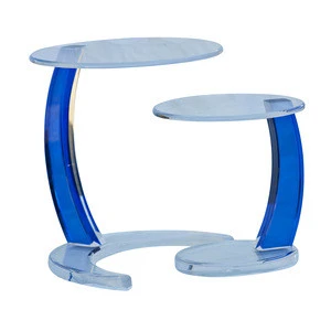 Clear acrylic coffee table and dining furniture, small perspex furniture, plastic end table