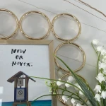 Clear Glass Big Size 6X8In 8X10In Rose Gold Modern Golden Shine Photo Frame