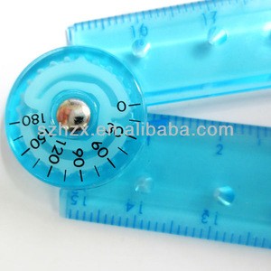 Clear Plastic Rulers 180 Degree Protractor Ruler 30cm