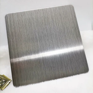 Colored Stainless Steel Decorative Sheet Moire / Rough Brushed Finish Black Color