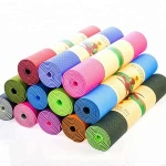 Colorful custom anti-slip TPE/EVA material fitness yoga mat with different thickness