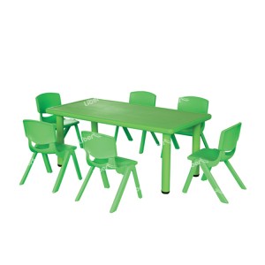 Colorful modern comfortable school student desk and chair
