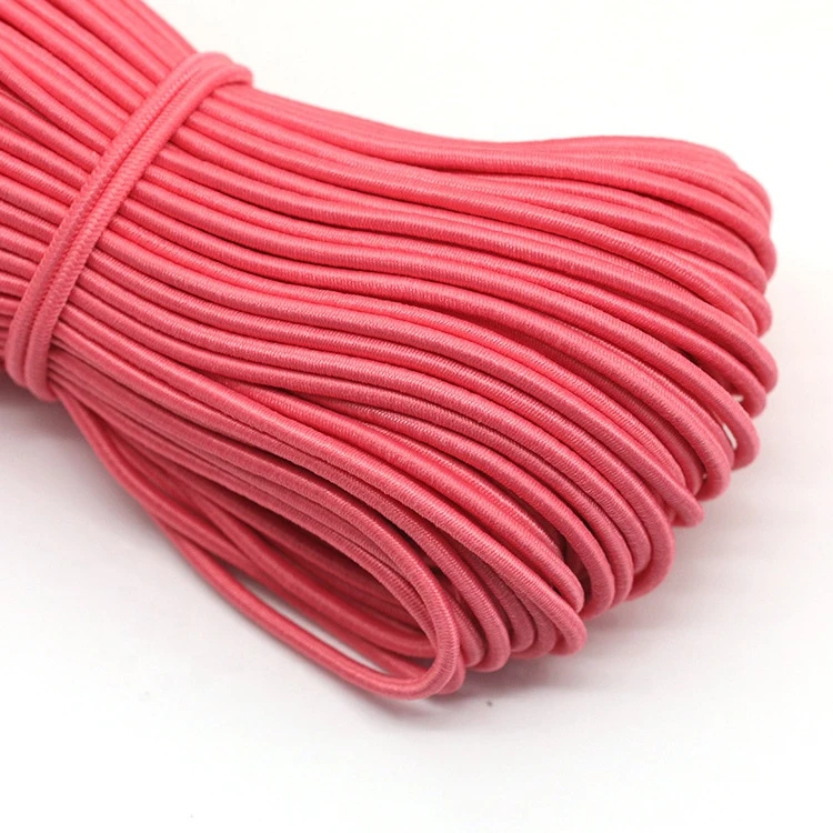 Colorful Round Polyester Rubber Elastic Cord Rope Latex Elastic Cords String