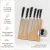Import Combohome Extra Bamboo Wooden Wide Magnetic Knife Block Holder from China